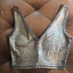 Two piece crop top and skirt